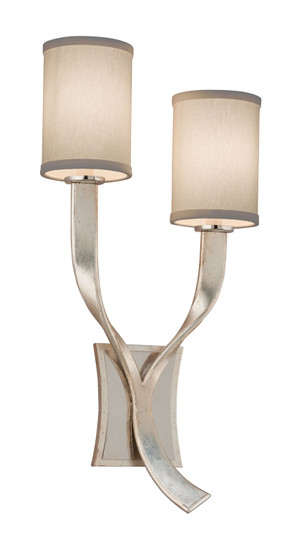Roxy Two Light Wall Sconce in Modern Silver Finish With Polished Stainless Accents (68|158-12-SL/SS)