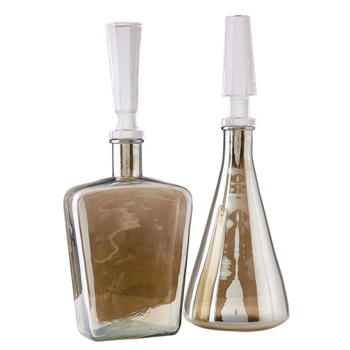 Talbany Decanters, Set of 2 in Smoke Luster (314|ARI01)
