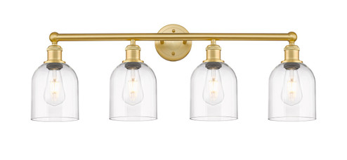 Edison Four Light Bath Vanity in Satin Gold (405|616-4W-SG-G558-6CL)