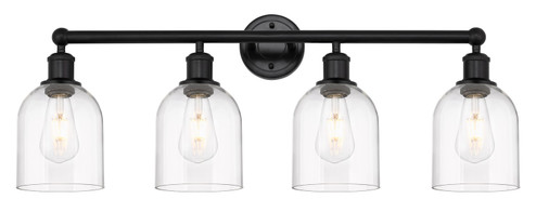 Edison Four Light Bath Vanity in Matte Black (405|616-4W-BK-G558-6CL)
