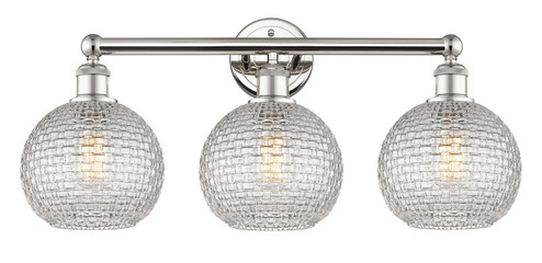 Edison Three Light Bath Vanity in Polished Nickel (405|616-3W-PN-G122C-8CL)