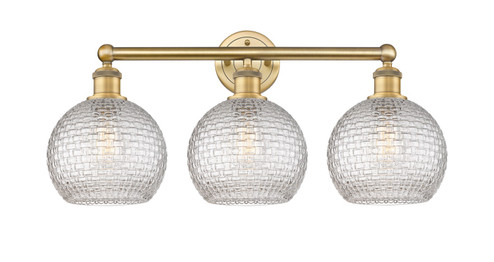 Edison Three Light Bath Vanity in Brushed Brass (405|616-3W-BB-G122C-8CL)