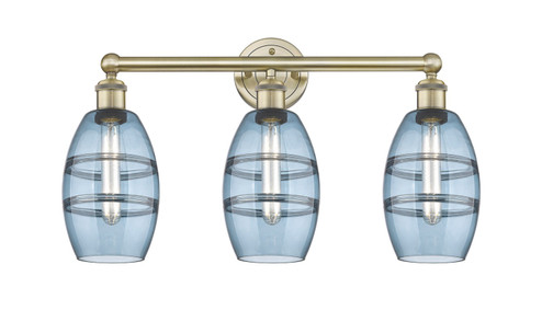 Edison Three Light Bath Vanity in Antique Brass (405|616-3W-AB-G557-6BL)