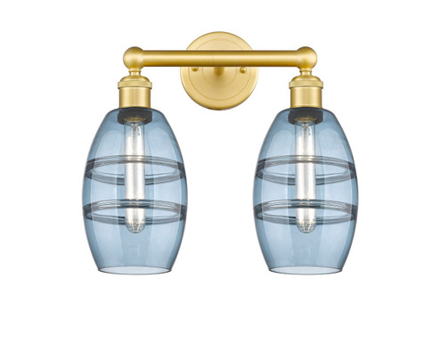 Edison LED Bath Vanity in Satin Gold (405|616-2W-SG-G557-6BL)