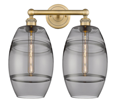 Edison Two Light Bath Vanity in Brushed Brass (405|616-2W-BB-G557-8SM)
