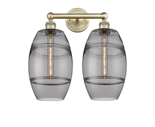 Edison Two Light Bath Vanity in Antique Brass (405|616-2W-AB-G557-8SM)