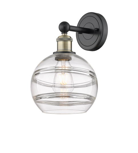 Downtown Urban One Light Wall Sconce in Black Antique Brass (405|616-1W-BAB-G556-8CL)