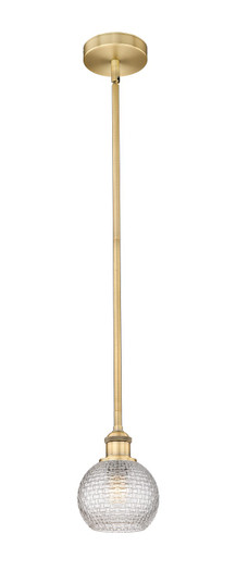 Edison One Light Mini Pendant in Brushed Brass (405|616-1S-BB-G122C-6CL)