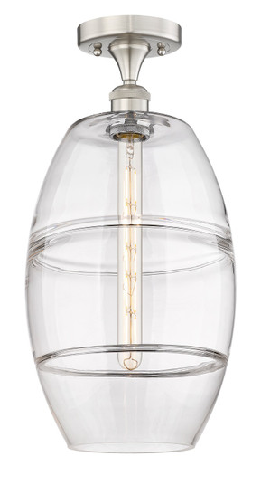 Edison One Light Semi-Flush Mount in Brushed Satin Nickel (405|616-1F-SN-G557-10CL)
