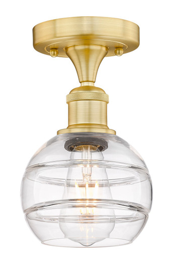Edison LED Semi-Flush Mount in Brushed Brass (405|616-1F-BB-G556-6CL)
