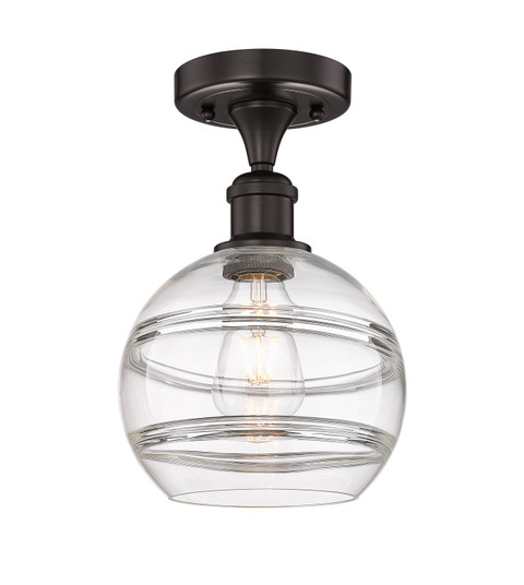 Edison LED Semi-Flush Mount in Antique Brass (405|616-1F-AB-G556-8CL)