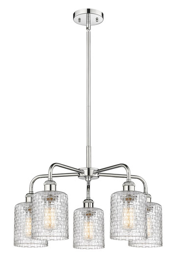 Downtown Urban Five Light Chandelier in Polished Chrome (405|516-5CR-PC-G112C-5CL)