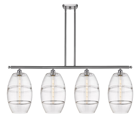 Ballston Four Light Island Pendant in Brushed Satin Nickel (405|516-4I-SN-G557-10CL)