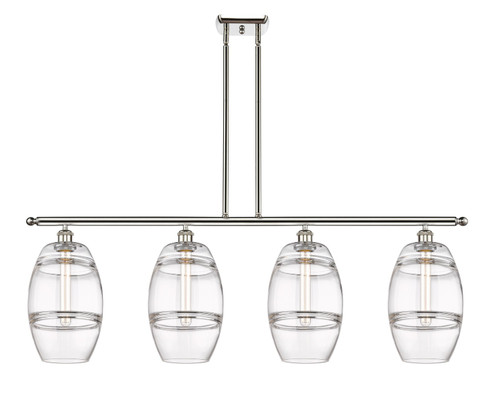 Ballston Four Light Island Pendant in Polished Nickel (405|516-4I-PN-G557-8CL)
