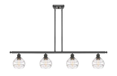 Ballston Four Light Island Pendant in Oil Rubbed Bronze (405|516-4I-OB-G556-6CL)