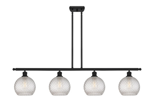 Ballston Four Light Island Pendant in Matte Black (405|516-4I-BK-G122C-8CL)