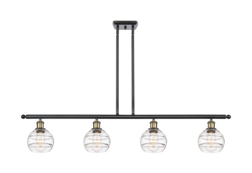 Ballston Four Light Island Pendant in Black Antique Brass (405|516-4I-BAB-G556-6CL)