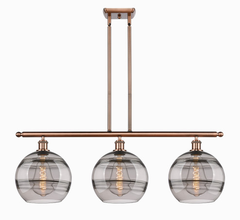 Ballston Three Light Island Pendant in Antique Copper (405|516-3I-AC-G556-10SM)