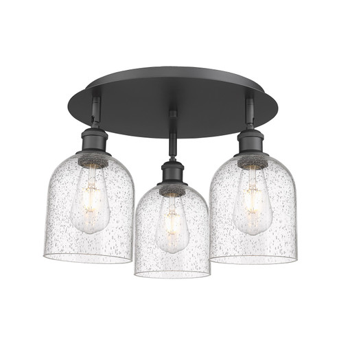 Ballston Three Light Flush Mount in Matte Black (405|516-3C-BK-G558-6SDY)