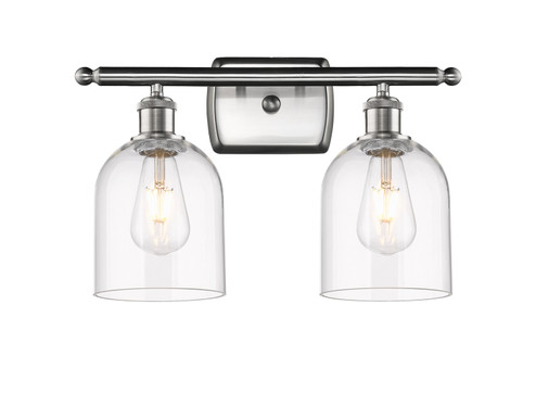 Ballston Two Light Bath Vanity in Brushed Satin Nickel (405|516-2W-SN-G558-6CL)