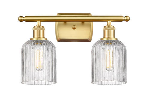 Ballston Two Light Bath Vanity in Satin Gold (405|516-2W-SG-G559-5CL)