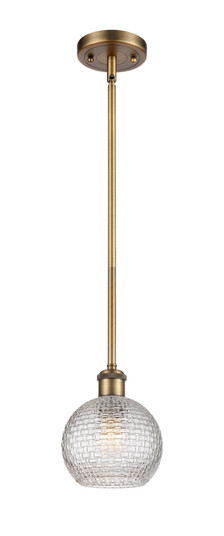 Ballston One Light Mini Pendant in Brushed Brass (405|516-1S-BB-G122C-6CL)