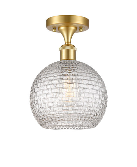 Ballston One Light Semi-Flush Mount in Satin Gold (405|516-1C-SG-G122C-8CL)