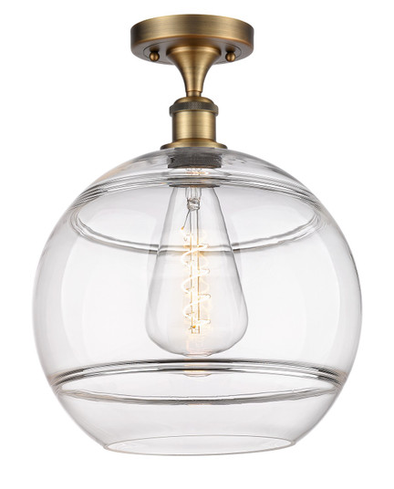 Ballston One Light Semi-Flush Mount in Brushed Brass (405|516-1C-BB-G556-12CL)
