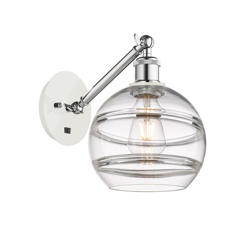 Ballston One Light Wall Sconce in White Polished Chrome (405|317-1W-WPC-G556-8CL)