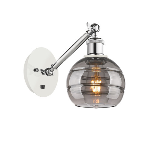 Ballston One Light Wall Sconce in White Polished Chrome (405|317-1W-WPC-G556-6SM)