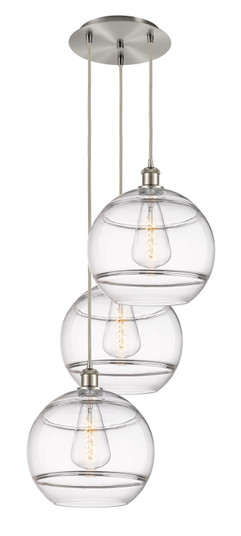 Ballston Three Light Pendant in Brushed Satin Nickel (405|113B-3P-SN-G556-12CL)