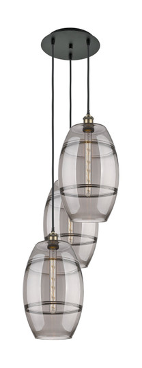 Ballston Three Light Pendant in Black Antique Brass (405|113B-3P-BAB-G557-10SM)