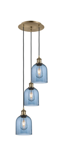 Ballston Three Light Pendant in Antique Brass (405|113B-3P-AB-G558-6BL)