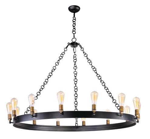 Noble LED Chandelier in Black / Natural Aged Brass (16|26276BKNAB/BUL)