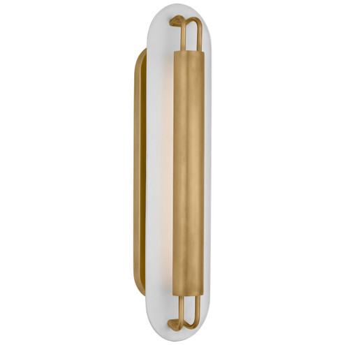Teline LED Wall Sconce in Antique-Burnished Brass and Matte White (268|KW 2506AB/WHT)