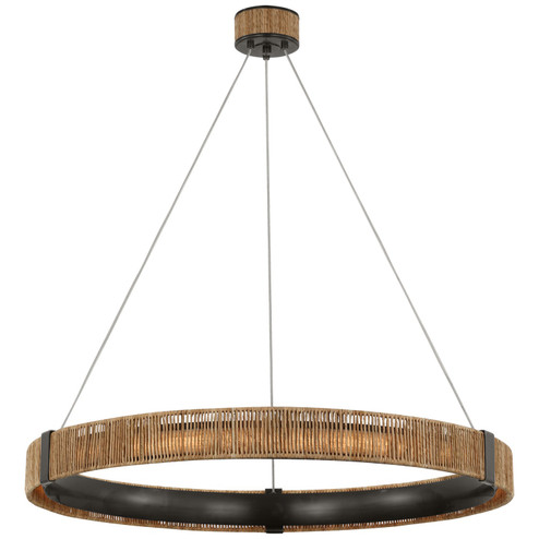 Kayden LED Chandelier in Bronze and Natural Abaca (268|CHC 5040BZ/NAB)