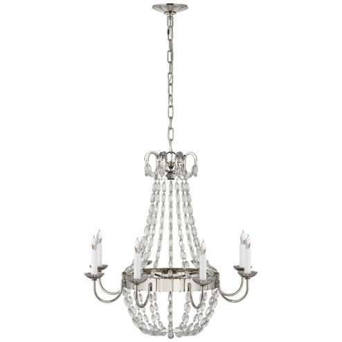 Paris Flea Market Eight Light Chandelier in Polished Nickel (268|CHC 1426PN-SG)