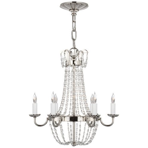 Paris Flea Market Six Light Chandelier in Polished Nickel (268|CHC 1407PN-SG)