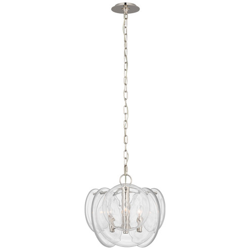 Loire Three Light Chandelier in Polished Nickel (268|ARN 5453PN-CSG)