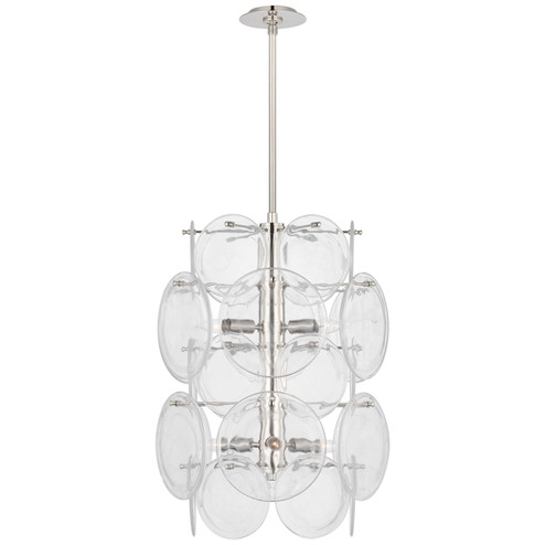 Loire Six Light Chandelier in Polished Nickel (268|ARN 5451PN-CSG)