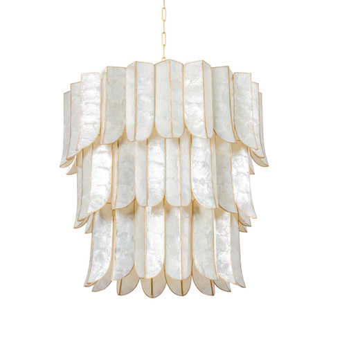 Cartagena 16 Light Chandelier in Vintage Gold Leaf (68|365-32-VGL)