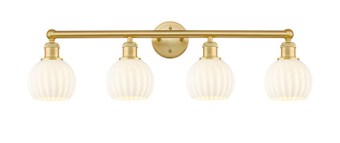 Edison LED Bath Vanity in Satin Gold (405|616-4W-SG-G1217-6WV)