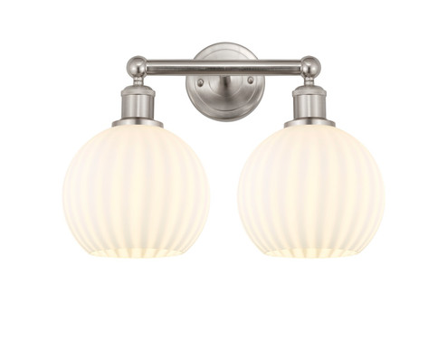 Edison Two Light Bath Vanity in Satin Nickel (405|616-2W-SN-G1217-8WV)