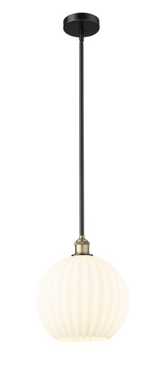 Edison One Light Mini Pendant in Black Antique Brass (405|616-1S-BAB-G1217-12WV)