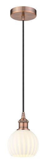 Edison One Light Mini Pendant in Antique Copper (405|616-1P-AC-G1217-6WV)