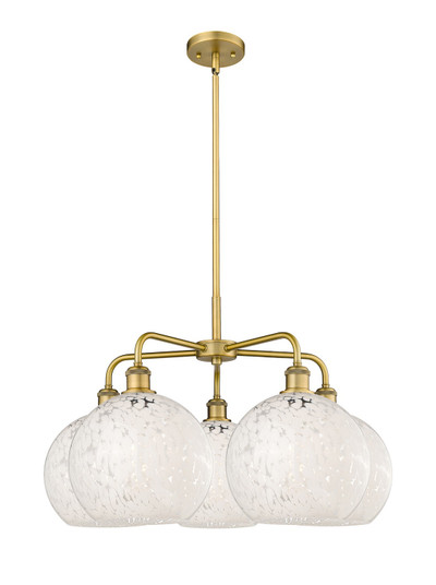 Ballston Five Light Chandelier in Brushed Brass (405|516-5CR-BB-G1216-10WM)