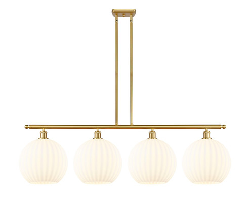 Ballston LED Island Pendant in Satin Gold (405|516-4I-SG-G1217-12WV)