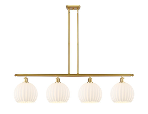 Ballston LED Island Pendant in Satin Gold (405|516-4I-SG-G1217-10WV)