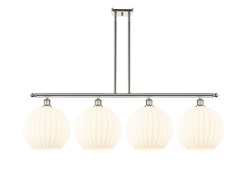 Ballston LED Island Pendant in Polished Nickel (405|516-4I-PN-G1217-12WV)