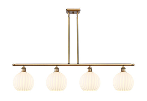 Ballston LED Island Pendant in Brushed Brass (405|516-4I-BB-G1217-8WV)